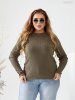 Оливковый топ №4 с круглой горловиной