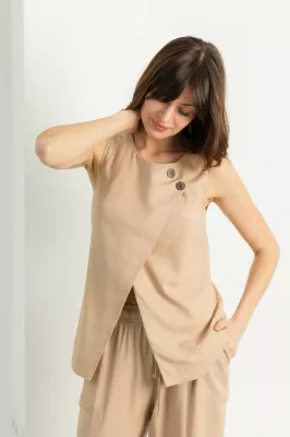 Жилет 2155.5778 бежевый