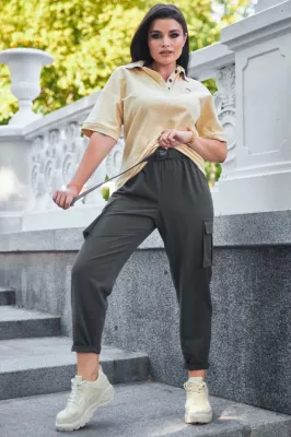 Широкі штани-банани 1624.4270 зелений