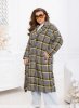 Двухбортное пальто oversize 2352 желтый-черный