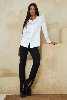 Шёлковая рубашка 21280 молочная