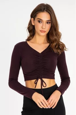 Короткий топ 8739 шоколадний