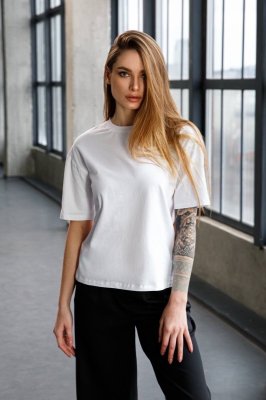 Футболка базовая белая 8377