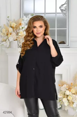 Жіноча сорочка великих розмірів 42984 чорний