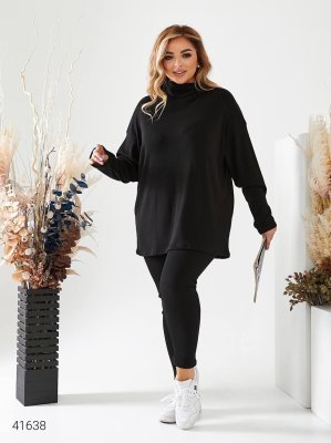 Костюм жіночий в рубчик 41638 чорний