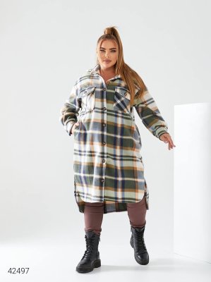 Жіноча сорочка подовжена 42497 оранжевий