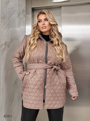 Куртка - жилет со съемными рукавами 42911 коричневый