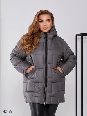 Стеганная женская куртка 42499 серый